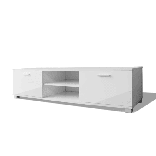 Móvel de TV - Modulo de TV - Armário de TV 140x40,5x35 cm branco brilhante Móvel de TV - Modulo de TV - Armário de TV 140x40,5x35 cm branco brilhante