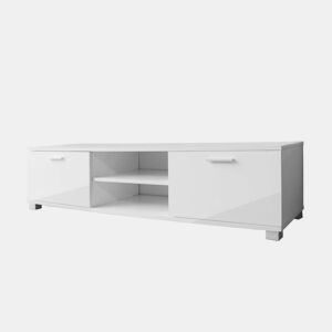 Móvel de TV - Modulo de TV - Armário de TV 140x40,5x35 cm branco brilhante