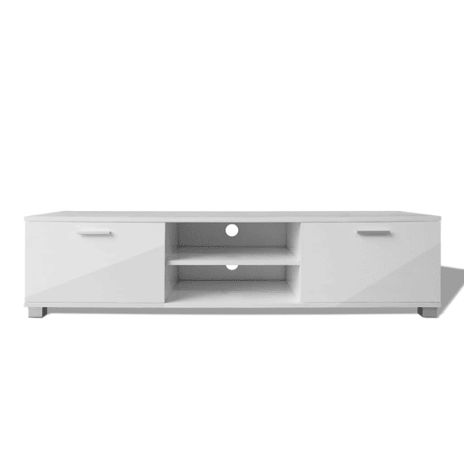 Móvel de TV - Modulo de TV - Armário de TV 140x40,5x35 cm branco brilhante Móvel de TV - Modulo de TV - Armário de TV 140x40,5x35 cm branco brilhante