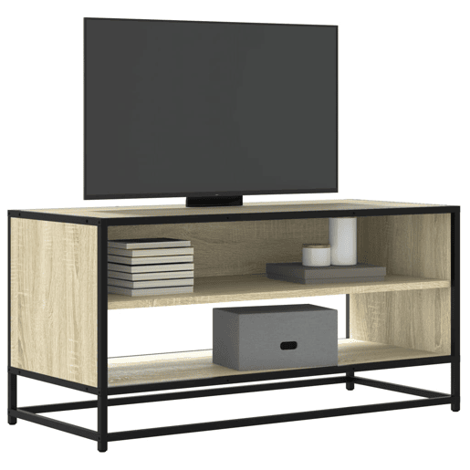 Móvel TV - Modulo de TV - Armário de TV 91x40x46 cm derivados madeirametal carvalho sonoma