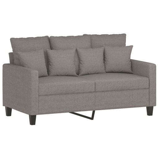 Sofá de 2 lugares - Sofá fixo tecido 120 cm cinzento-acastanhado Sofá de 2 lugares - Sofá fixo tecido 120 cm cinzento-acastanhado