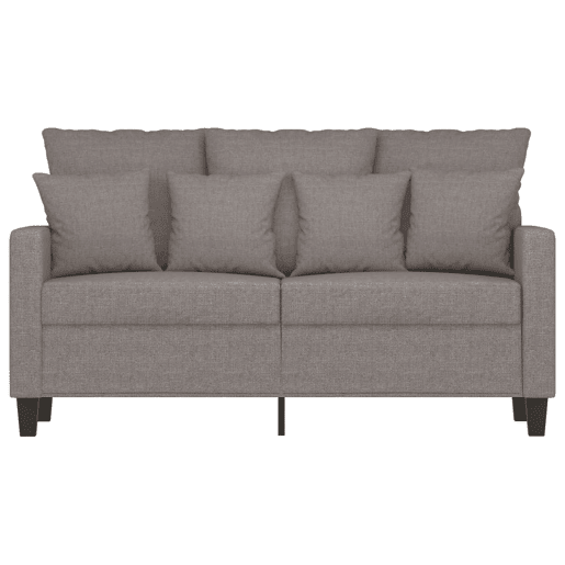 Sofá de 2 lugares - Sofá fixo tecido 120 cm cinzento-acastanhado Sofá de 2 lugares - Sofá fixo tecido 120 cm cinzento-acastanhado