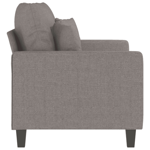 Sofá de 2 lugares - Sofá fixo tecido 120 cm cinzento-acastanhado Sofá de 2 lugares - Sofá fixo tecido 120 cm cinzento-acastanhado