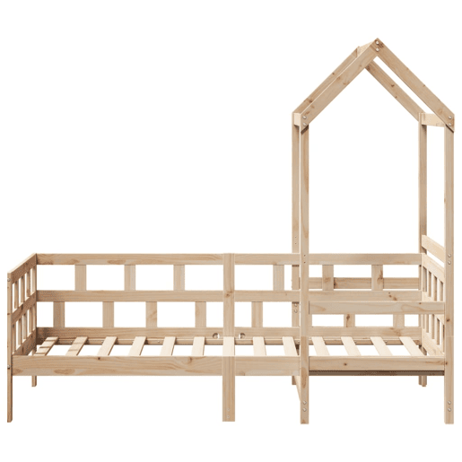 Cama infantil - Cama para crianças com telhado 80x200 cm madeira de pinho maciça Cama infantil - Cama para crianças com telhado 80x200 cm madeira de pinho maciça