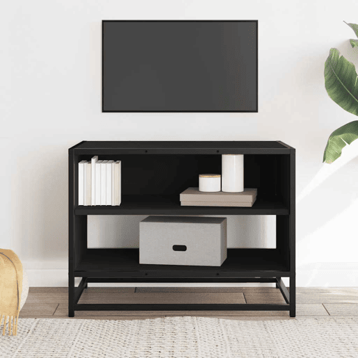 Móvel para TV - Móvel de TV - Armário de TV 61x40x46 cm derivados de madeirametal preto