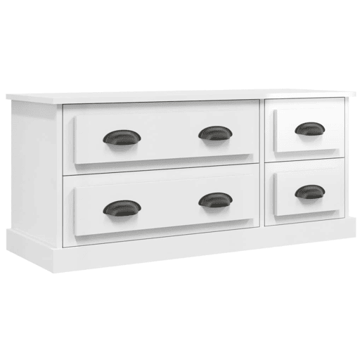 Móvel de TV - Modulo de TV - Armário de TV 100x35,5x45 cm derivados madeira branco brilhante