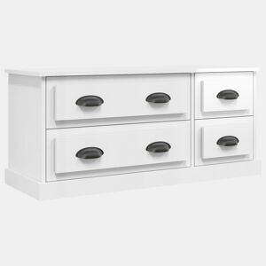 Móvel de TV - Modulo de TV - Armário de TV 100x35,5x45 cm derivados madeira branco brilhante