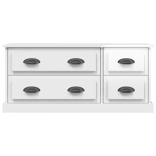 Móvel de TV - Modulo de TV - Armário de TV 100x35,5x45 cm derivados madeira branco brilhante