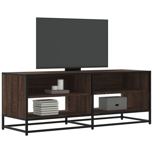 Móvel TV - Modulo de TV - Armário de TV 120,5x40x46 cm deriv. madeirametal carvalho castanho