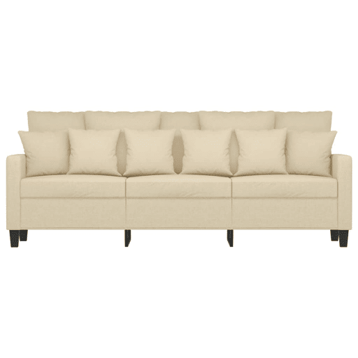 Sofá de 3 lugares - Sofá fixo tecido 180 cm cor creme