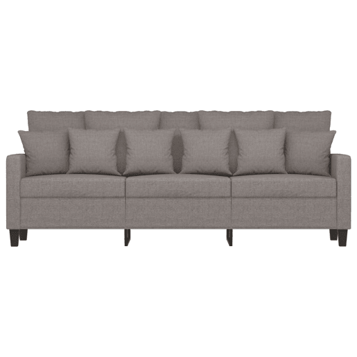 Sofá de 3 lugares - Sofá fixo tecido 180 cm cinzento-acastanhado