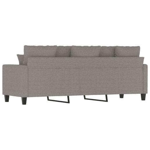 Sofá de 3 lugares - Sofá fixo tecido 180 cm cinzento-acastanhado