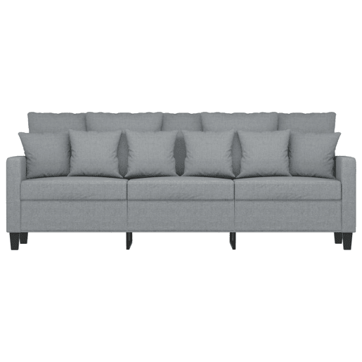 Sofá de 3 lugares - Sofá fixo 180 cm tecido cinza-claro