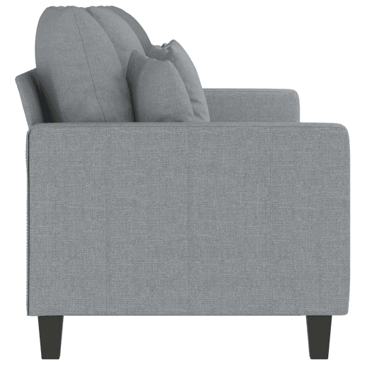 Sofá de 3 lugares - Sofá fixo 180 cm tecido cinza-claro