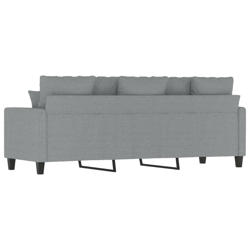 Sofá de 3 lugares - Sofá fixo 180 cm tecido cinza-claro