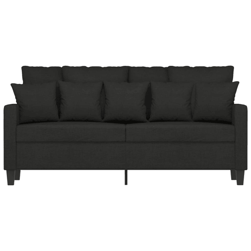 Sofá de 2 lugares - Sofá fixo tecido 140 cm preto