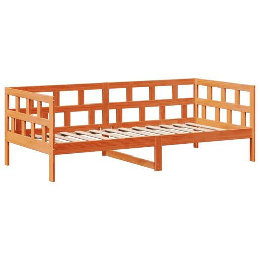 Cama infantil - Cama para crianças com telhado 90x200 cm pinho maciço castanho-mel Cama infantil - Cama para crianças com telhado 90x200 cm pinho maciço castanho-mel