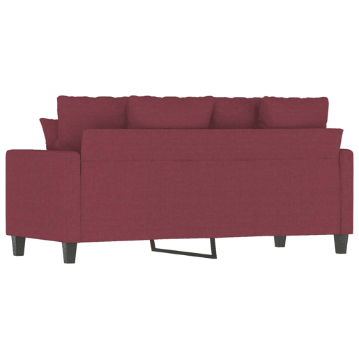 Sofá de 2 lugares - Sofá fixo tecido 140 cm vermelho tinto