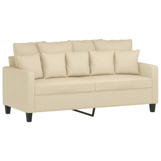 Sofá de 2 lugares - Sofá fixo tecido 140 cm cor creme
