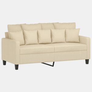 Sofá de 2 lugares - Sofá fixo tecido 140 cm cor creme