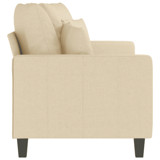 Sofá de 2 lugares - Sofá fixo tecido 140 cm cor creme