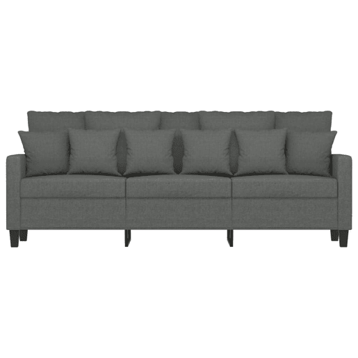 Sofá de 3 lugares - Sofá fixo 180 cm tecido cinza-escuro