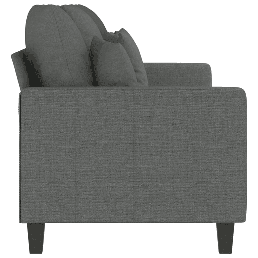 Sofá de 3 lugares - Sofá fixo 180 cm tecido cinza-escuro