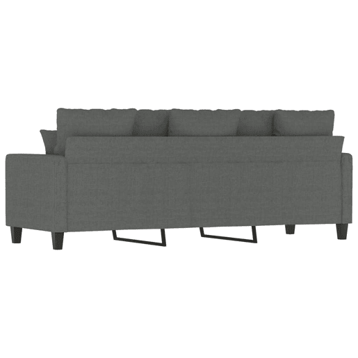 Sofá de 3 lugares - Sofá fixo 180 cm tecido cinza-escuro
