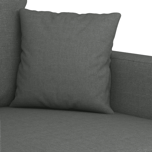Sofá de 3 lugares - Sofá fixo 180 cm tecido cinza-escuro