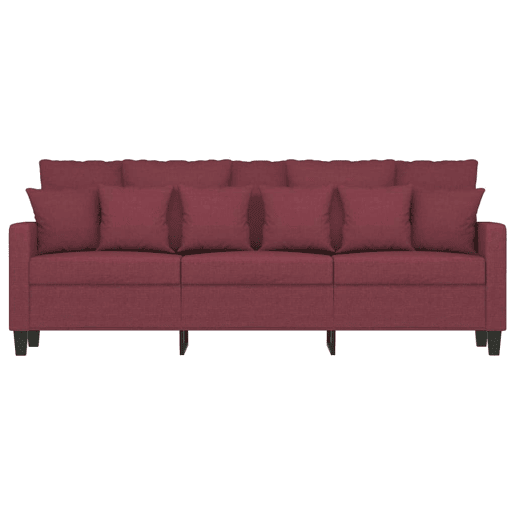 Sofá de 3 lugares - Sofá fixo tecido 180 cm vermelho tinto