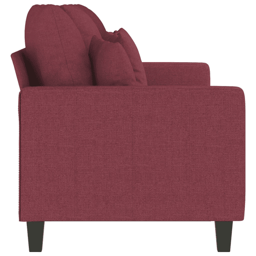Sofá de 3 lugares - Sofá fixo tecido 180 cm vermelho tinto