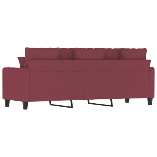 Sofá de 3 lugares - Sofá fixo tecido 180 cm vermelho tinto