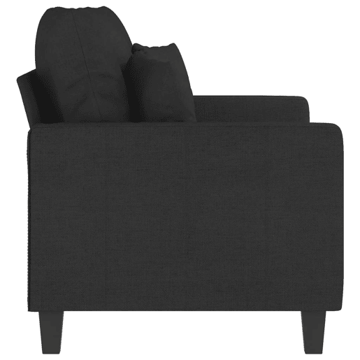 Sofá de 2 lugares - Sofá fixo tecido 120 cm preto