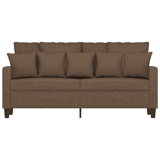 Sofá de 2 lugares - Sofá fixo tecido 140 cm castanho