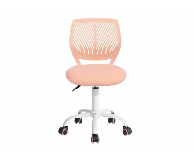 Silla de escritorio infantil rosa con ruedas