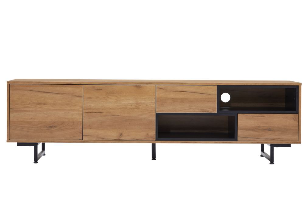 Mueble de TV efecto madera