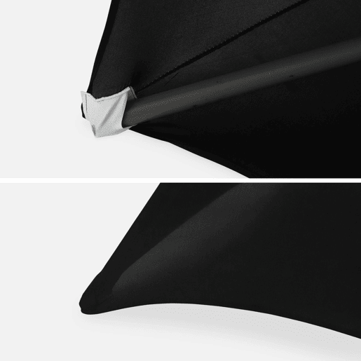 Mesa de recepção dobrável de aço com capa de proteção, set de 4, Gala + cobertura x4, Preto, 81x81x110 cm