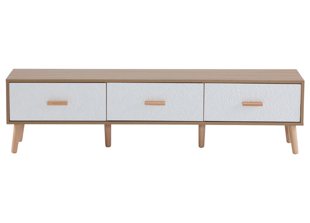 Mueble de TV con efecto madera clara