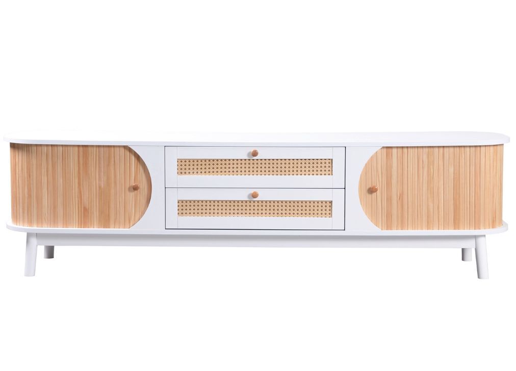 Mueble de TV efecto madera natural con