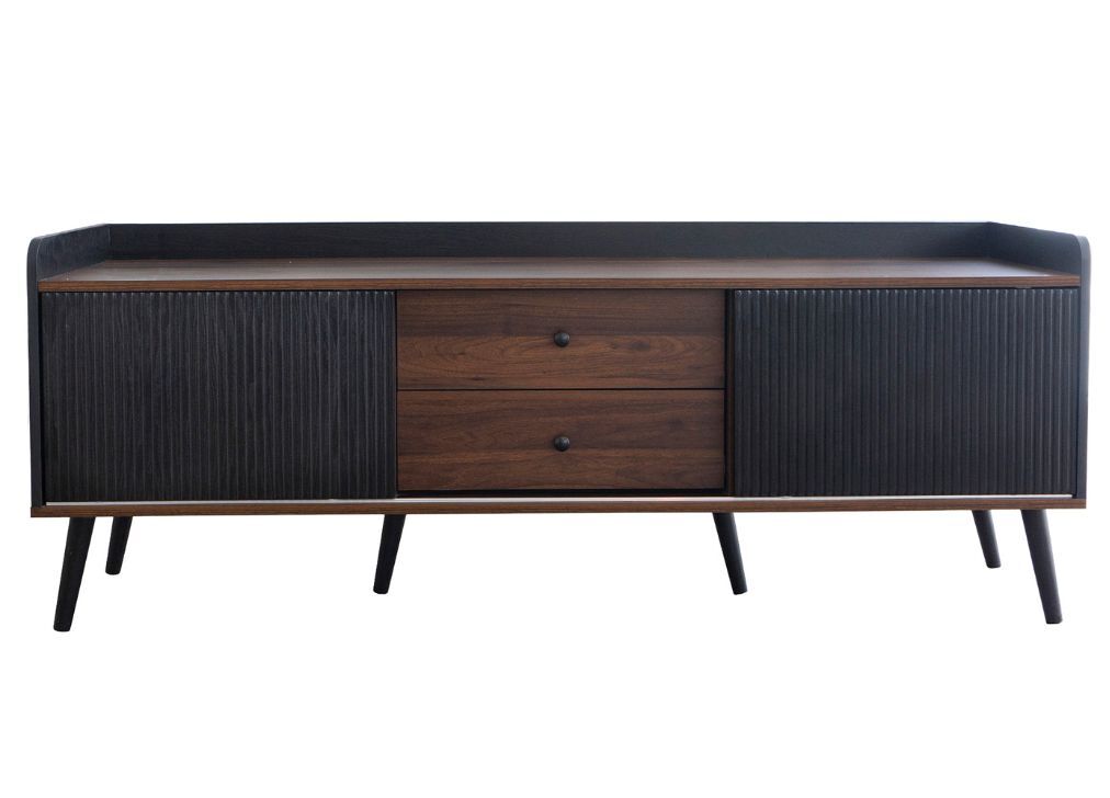 Mueble de TV con efecto madera y
