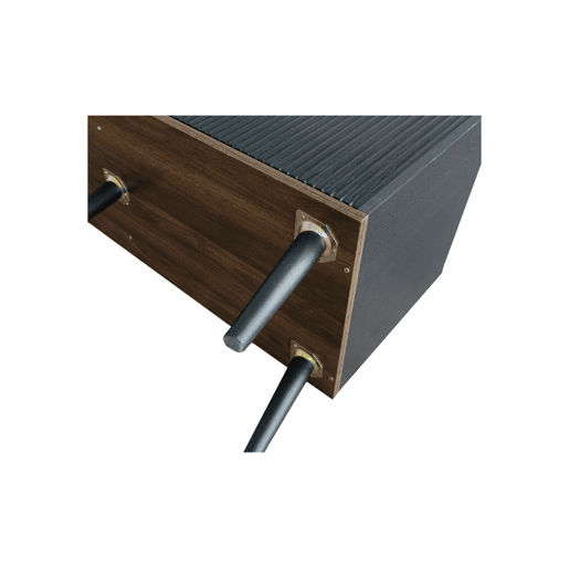 Móvel TV efeito madeira e preto com 2 gavetas centrais e 2 portas de correr A58L160P40cm