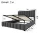 Cama de matrimonio de lino con almacenaje Cama de matrimonio de lino con almacenaje Gris