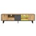 Efecto mueble de TV con mampara de cristal LED Efecto mueble de TV con mampara de cristal LED Gris/ Madera