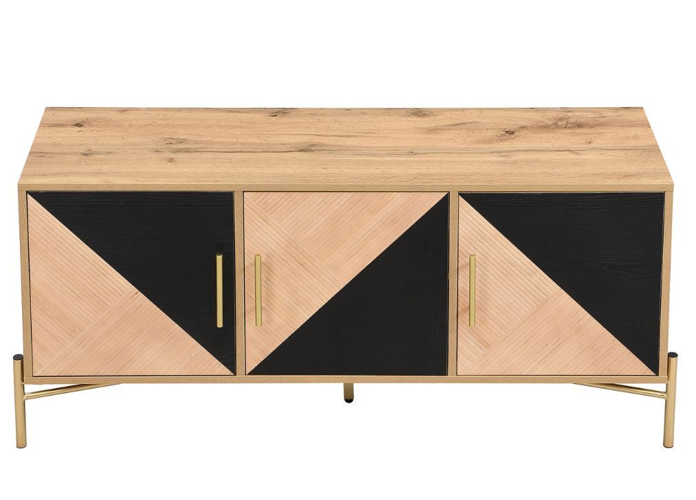 Mueble de TV con efecto madera y diseño