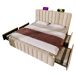 Cama de matrimonio de lino con 4 cajónes 168x215 Cama de matrimonio de lino con 4 cajónes 168x215 Beige