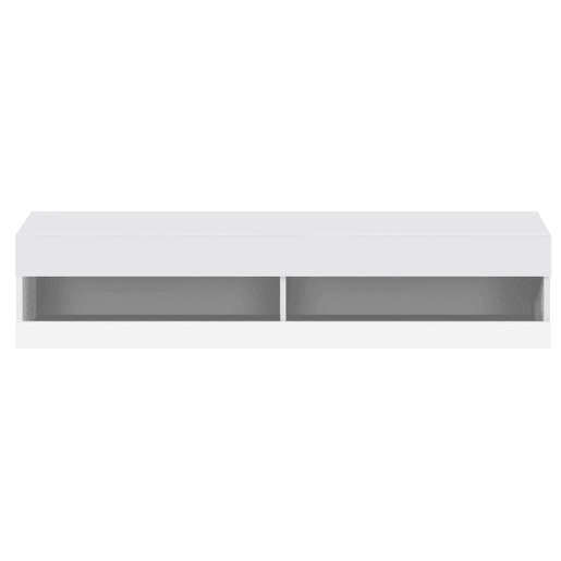 Móvel TV LED com iluminação LED com muito espaço de arrumação 140x40x30,5cm branco Móvel TV LED com iluminação LED com muito espaço de arrumação 140x40x30,5cm branco