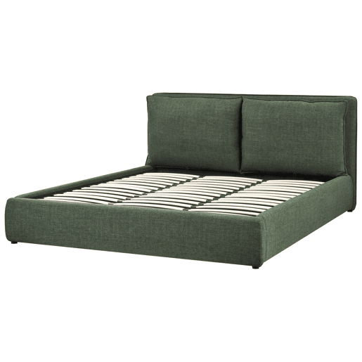 Cama baú Tecido BAJONNA 180 x 200 cm Verde escuro
