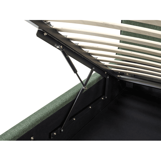 Cama baú Tecido BAJONNA 180 x 200 cm Verde escuro