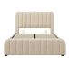 Cama de matrimonio de lino con almacenaje 150x216 Cama de matrimonio de lino con almacenaje 150x216 Beige
