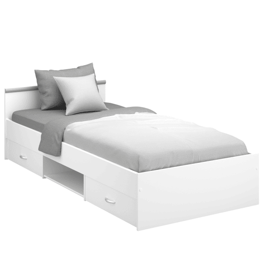 Cama Village Youth 2 Gavetas 1 Oca Branco e Cinza Quarto Infantil 90x200 cm Cama Village Youth 2 Gavetas 1 Oca Branco e Cinza Quarto Infantil 90x200 cm